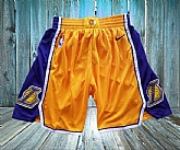 Lakers Yellow Nike Swingman Shorts,baseball caps,new era cap wholesale,wholesale hats